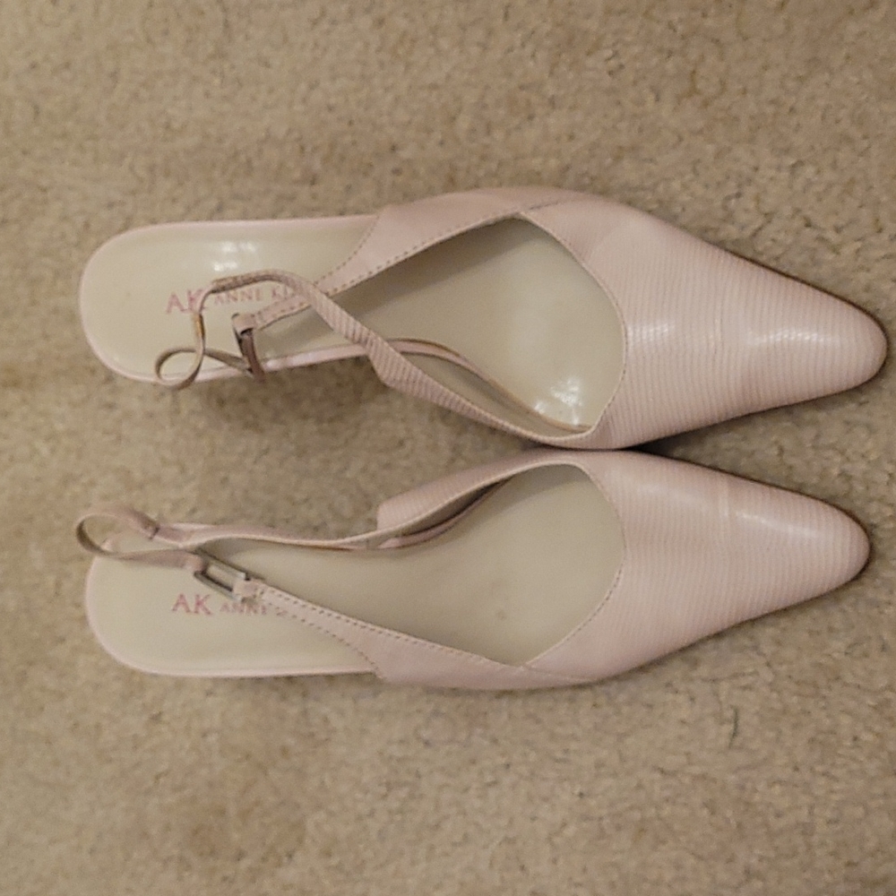 Anne Klein Pink Leather Shoes, Sz 7.5M